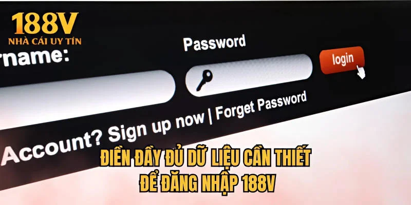 Điền đầy đủ dữ liệu cần thiết để đăng nhập 188V